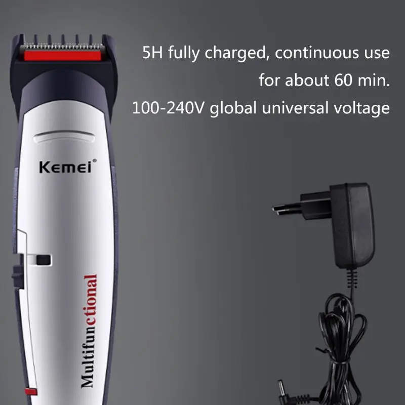 KEMEI EU Plug 5 в 1 машинка для стрижки волос электробритва щетка для чистки носа уход за лицом машинка для стрижки волос триммер для волос