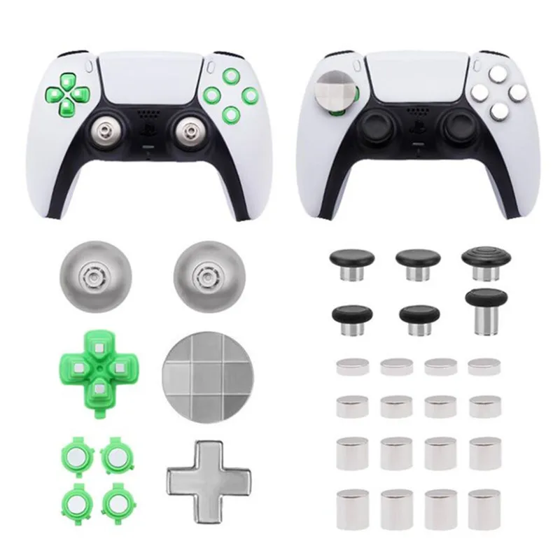 

For Playstation 5 PS5 Controller 31 in 1 Magnetic Button Kit Thumbsticks Dpads, Aluminium Thumbstick Joystick Adjustable Height