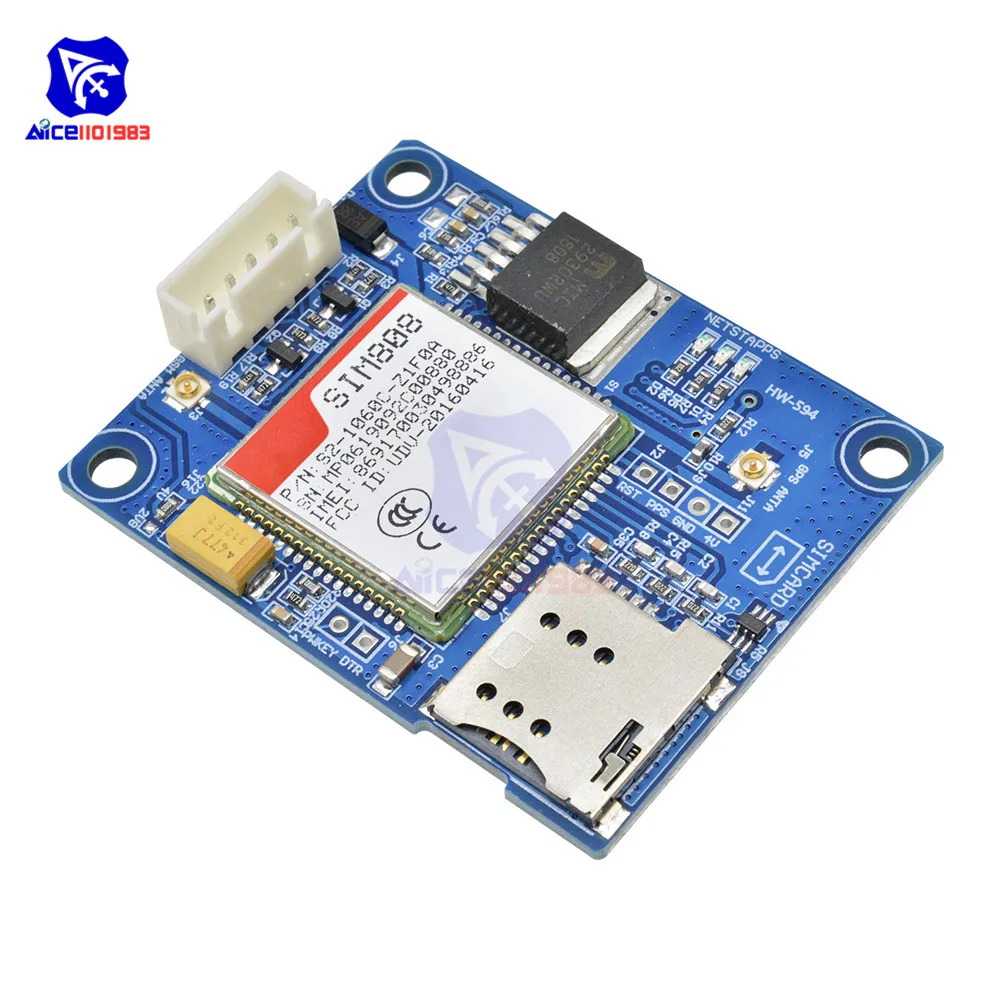 Diymore SIM808 GSM GPRS GPS Bluetooth SMS Модуль MINI SIM868 слот для TF карты DC 5 18 в макетная