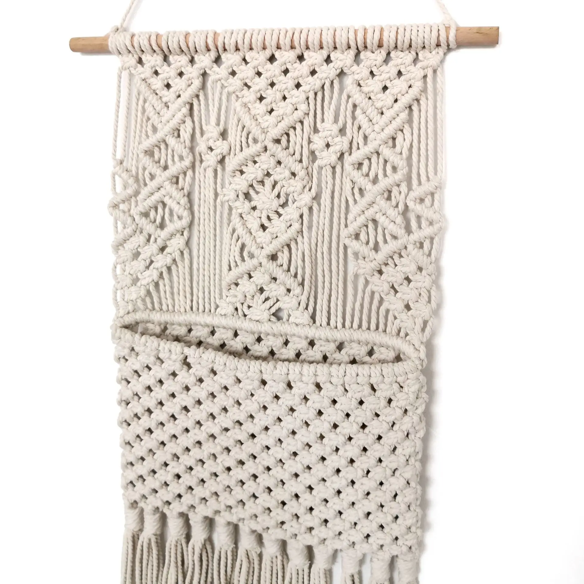 

Handmade Woven Carpet Bohemia Ornaments Room Decoration Wall Hanging Tapestry Storage Bag macrame colgante de pared T183