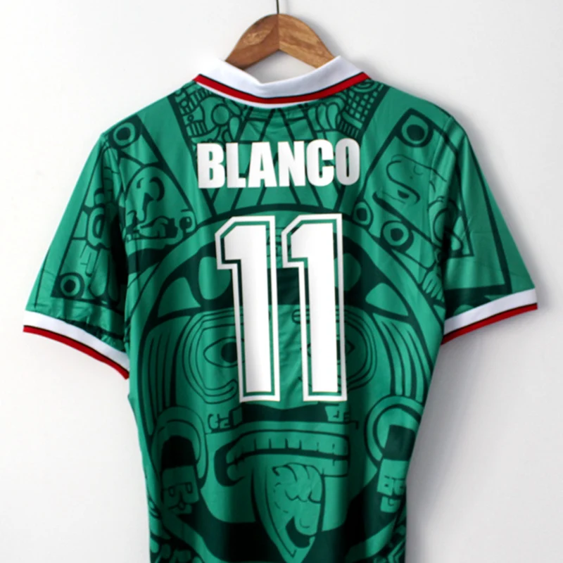 

1998 RETRO MEXICO SHIRT HOME AND AWAY BLANCO HERNANDEZ green white CAMISETA CAMISA DE TIME MAILLOT shirts men adult
