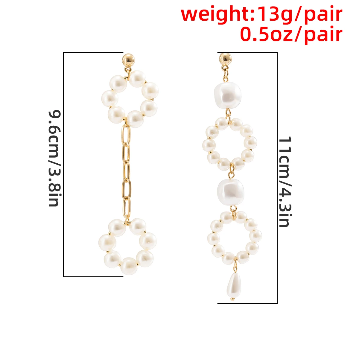 

Kpop Aesthetic Imitation Pearl Hanging Dangle Earrings for Women Vintage Long Chain Hoops Drop Earrings Korean Fashion Jewelry