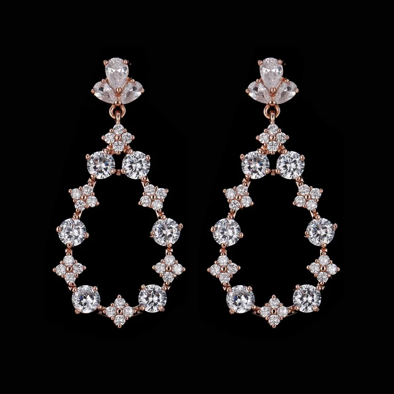 Роскошные Длинные серьги SoAyle из циркония Винтажные Украшения огромные женские в