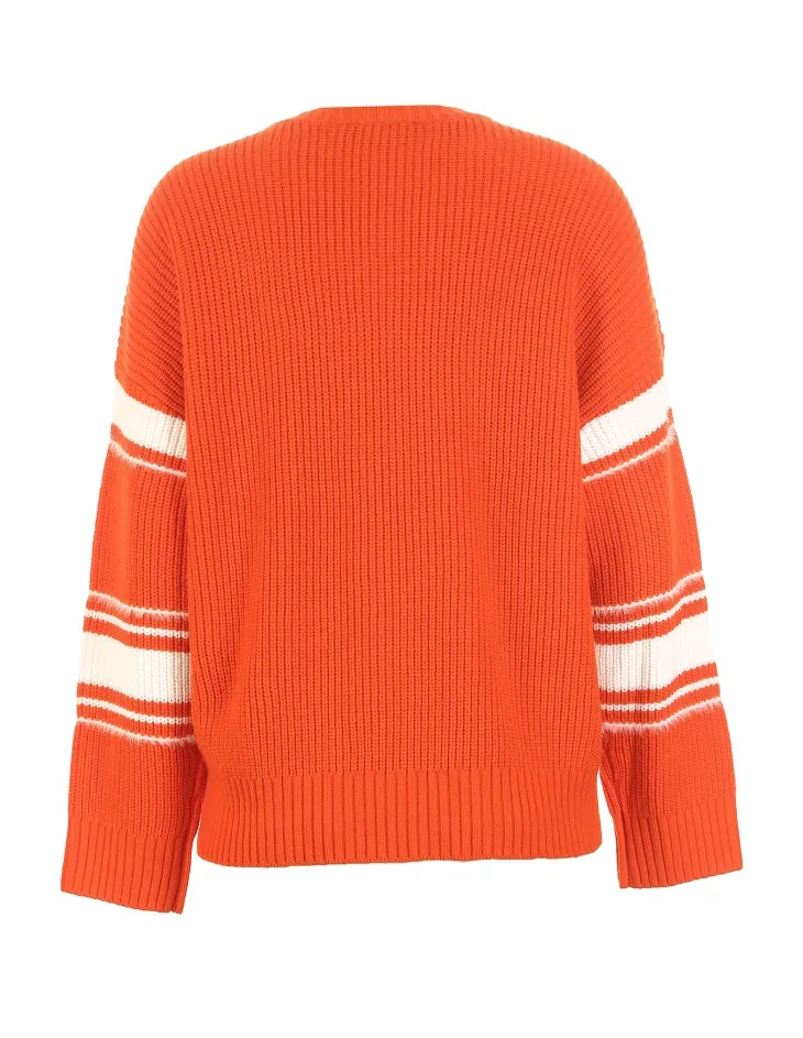 Vero Moda женский свитер в полоску с круглым воротником на осень и зиму | 318413593