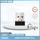 TEROW 150 Мбитс USB мини беспроводная сетевая карта RTL8188 чип USB 2,0 Внутренняя антенна Внешний Wi-Fi адаптер для ноутбука и настольного компьютера