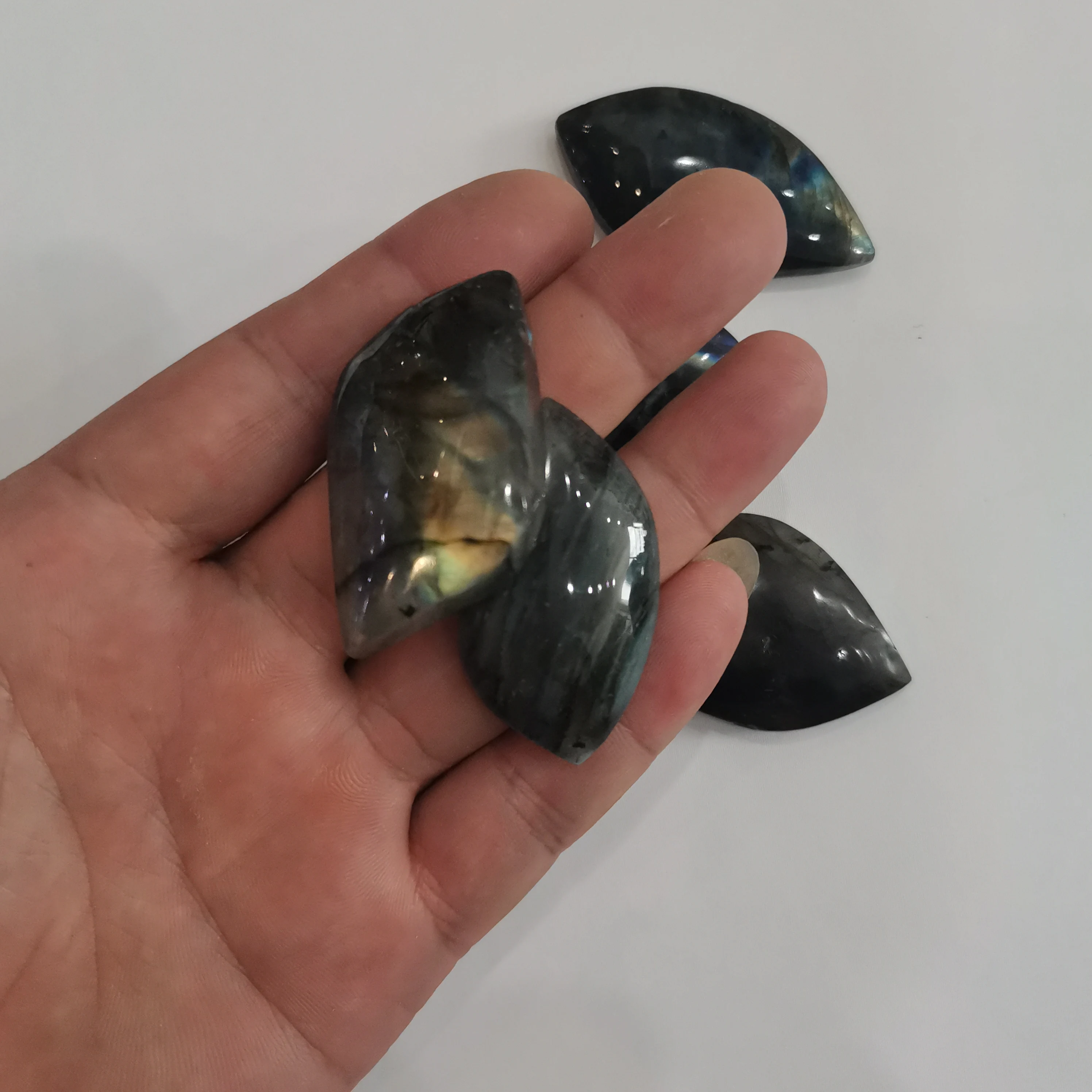 Природный лабрадорит лунный камень форма листа d голая камня blu ray ожерелье