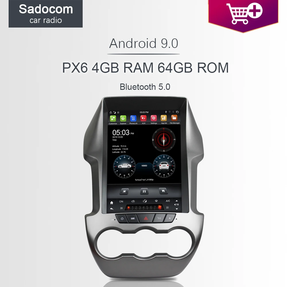 PX6 DSP Tesla 1080P 12 1 &quotAndroid 9 0 для Ford Ranger F250 2008 2012 автомобильный dvd плеер 4 Гб