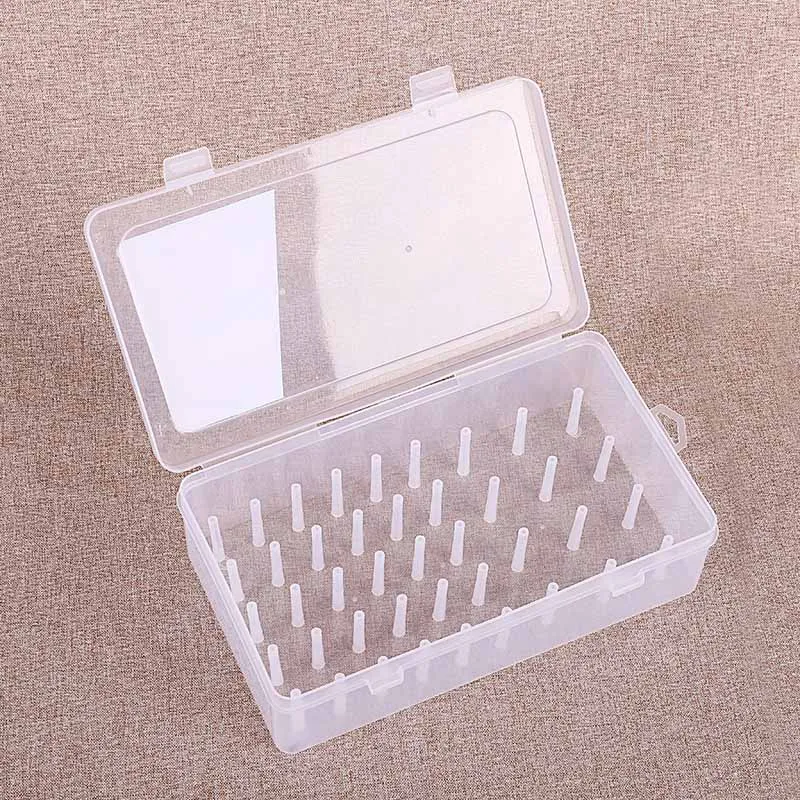 1Pcs Sewing Threads Box Bobbin Plastic Spools Carrying Storage Case Transparent Needle Organizer 42 Axis Sew Craft Container | Дом и сад