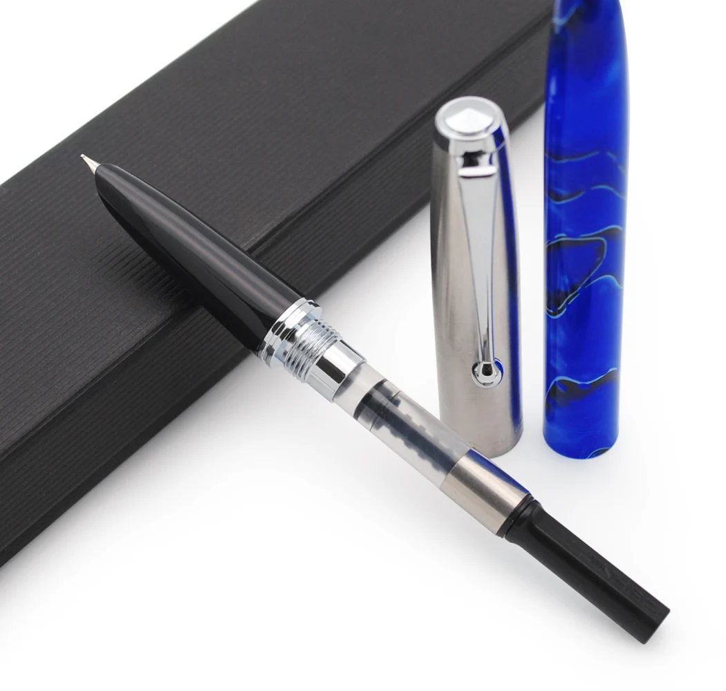JINHAO 51A акриловая перьевая ручка с целлюлоидным покрытием стальная крышка