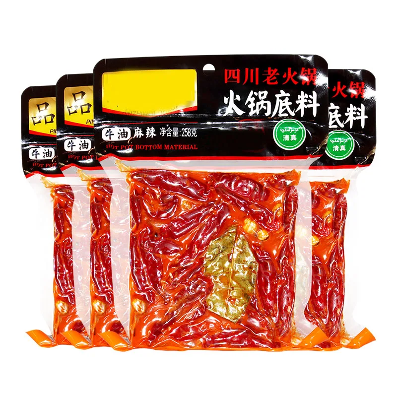 2/4 упаковки Sichuan Chengdu Специальный острый сливочный старый горячий горшок материал
