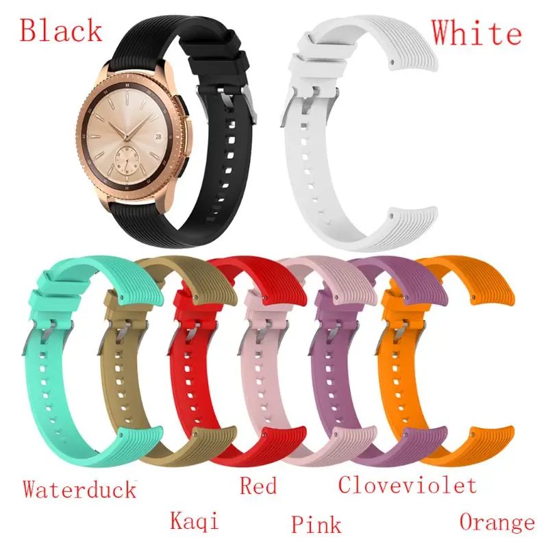 

1Pc 20mm Soft Silicone Watch Band Sports Wrist Strap for Sam-sung Ga-laxy Watch 42mm New
