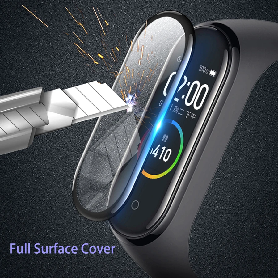 1 шт. закаленное стекло для Xiaomi Mi Band 4 полное покрытие защита экрана Защитная