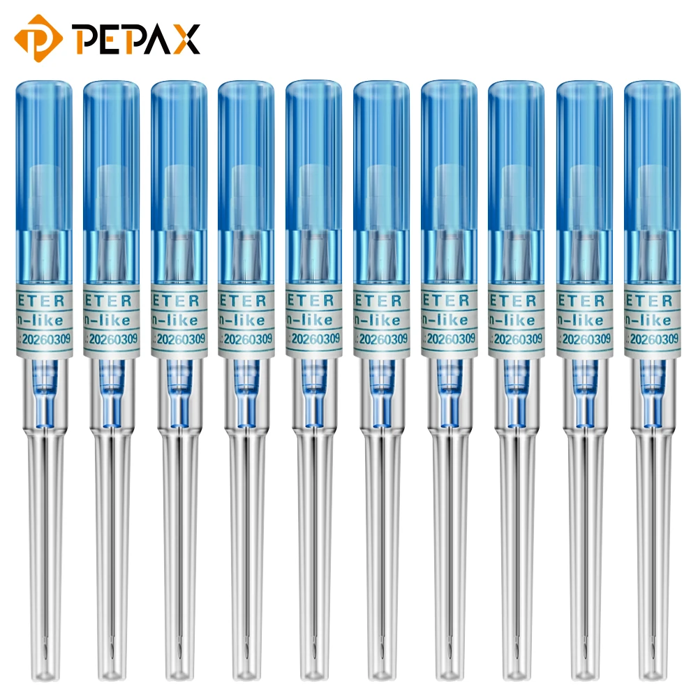PEPAX 50pcs 22G Gauge Ear Nose Piercing Needles IV Catheter Needles Kit Piercing for Piercing Start Beginner Kits Body Piercing