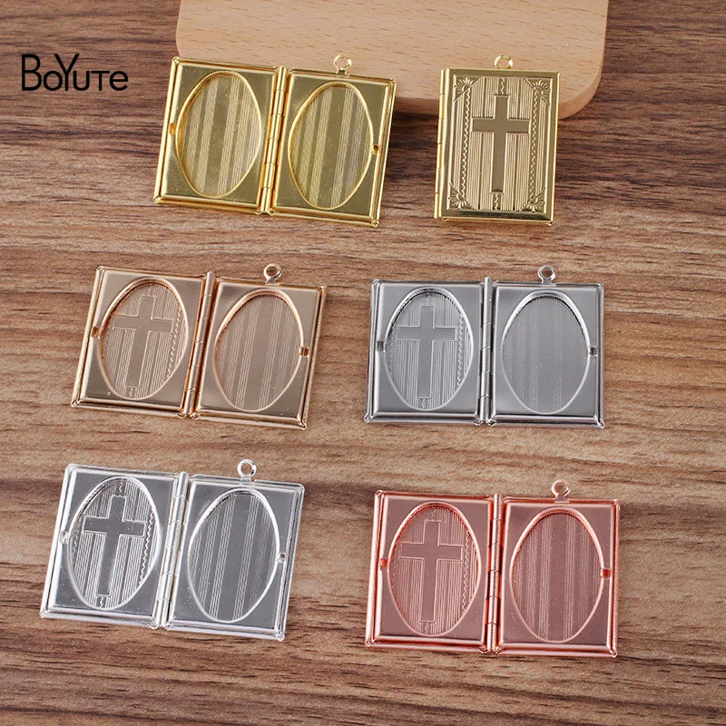 BoYuTe (10 Pieces/Lot) 27*35*5MM Metal Brass Floating Book Bible Locket Pendant Open Photo Prayer | Украшения и аксессуары