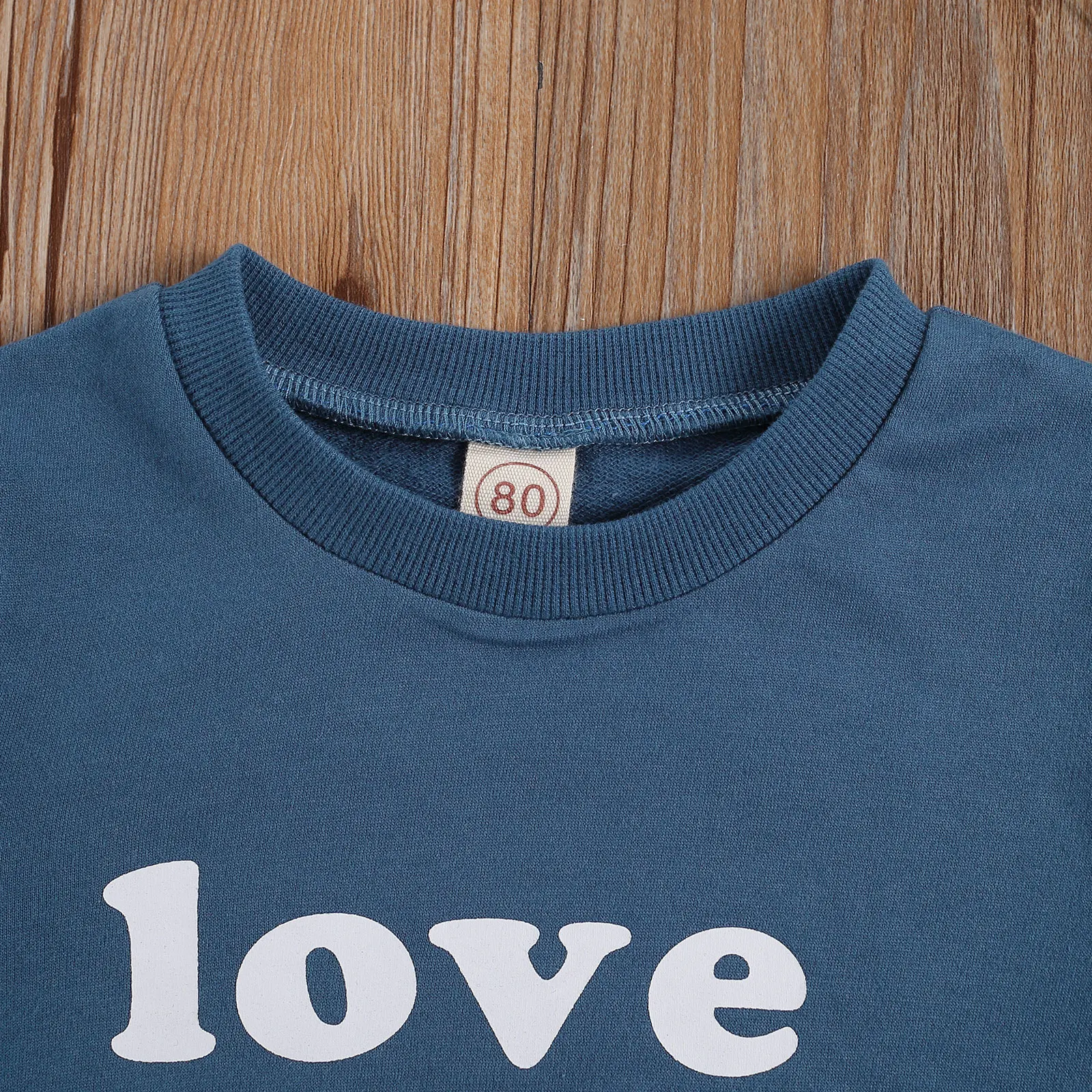 Toddler Kids Girls Boys Sweatshirts, Long Sleeve Round Neck Letter Printed Casual Pullover Tops 6M-4Y Spring Autumn