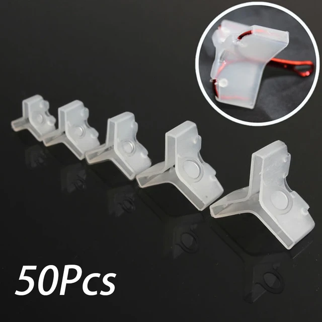 50pcs Treble Durable Lightweight Protector Hook Cover Accessories Caps Sleeves With Slots Tool Safety  Out Fishing 1