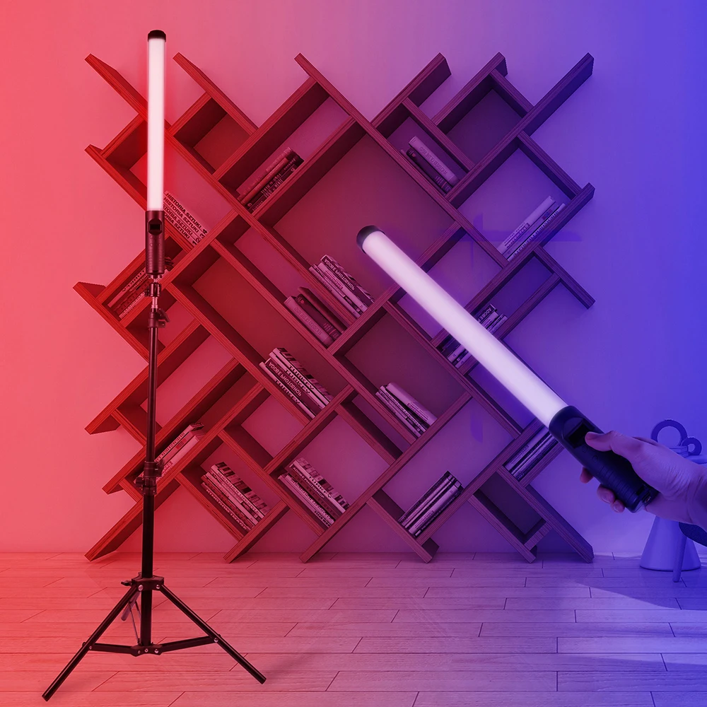 Ручная осветительная палочка RGB для фотосъемки перезаряжаемая по USB со штативом