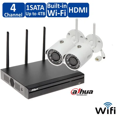 2 camera dahua wifi ip-камера система HD 3MP камера IP беспроводная ИК ночного видения Водонепроницаемая wi-fi-камера для использования на улице ipc-hfw1320s-w - Цвет: 2 camera