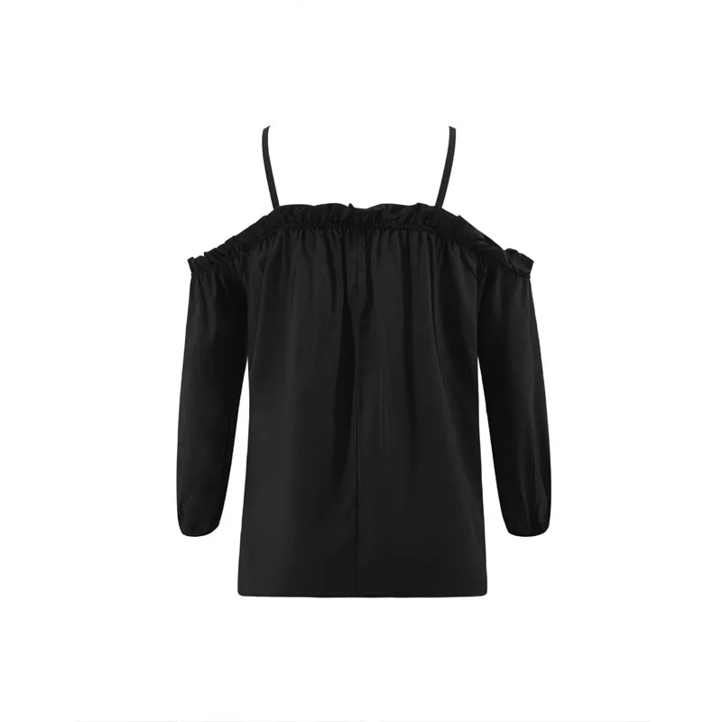 Женская сексуальные вершины Холтер Топ слинг Свободная блузка гофрированная с