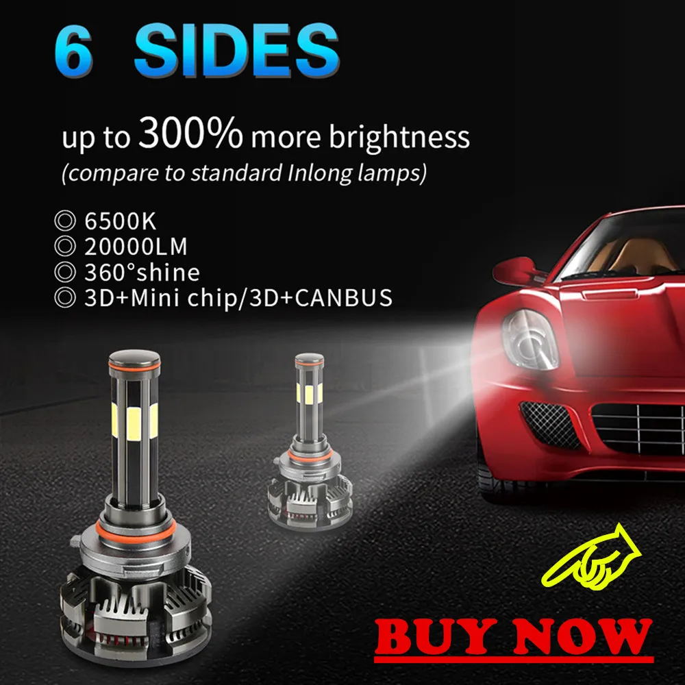 INLONG с оригинальным Xhp70 мини H7 светодиодный H4 15600LM D4S H1 H8 H11 9005 D3S 9006 HB4 D1S автомобильные головные фары лампы 6000 К Противотуманные фары 12V