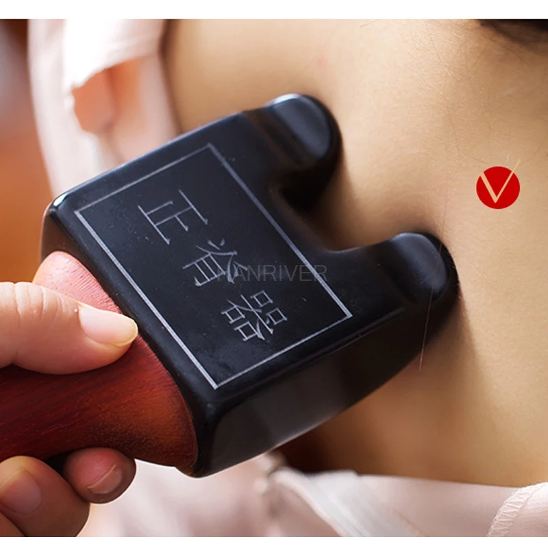 Каменная игла массажер каши Электротермический шейный уход за шеей углубление