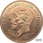 Соединенного Королевства, 1919 кН, портрет короля Георга V 1, копия монеты из бронзы, красной меди с гладким краем