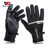 west biking winter bicycle gloves for men cycling anti slip thermal full finger gloves touch screen waterproof mtb bike gloves