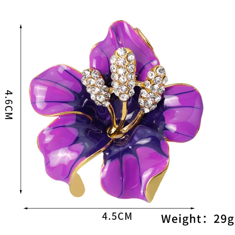 

Vintage Flower High-grade Dripping Oil Painting Color Brooches Women Men Brooch Dress Jewelry