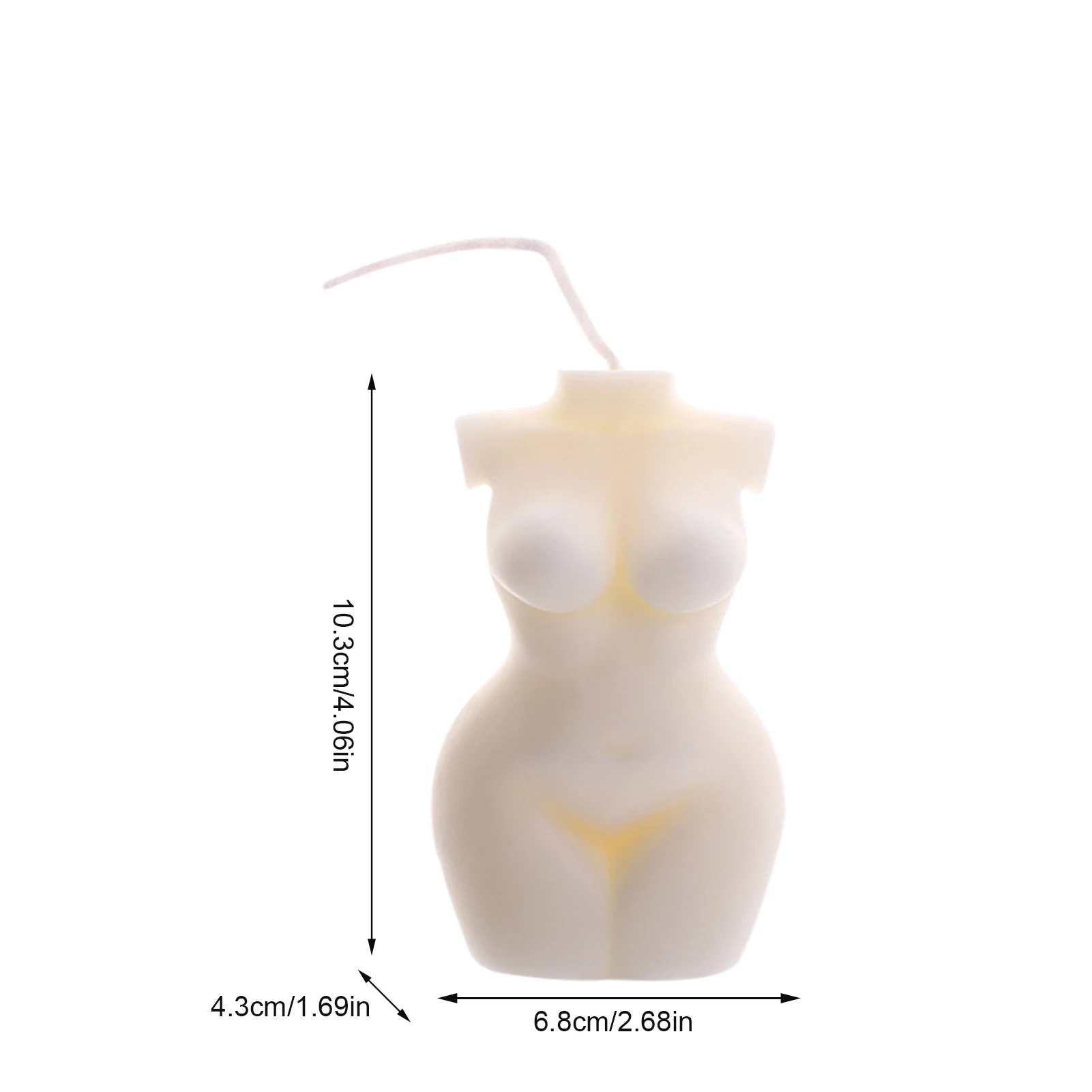 

Body Candle Female Torso Geometric Shape Fragrance-free Furnishings Holiday Candle Wax Artistic Candle Women Body Female Torso