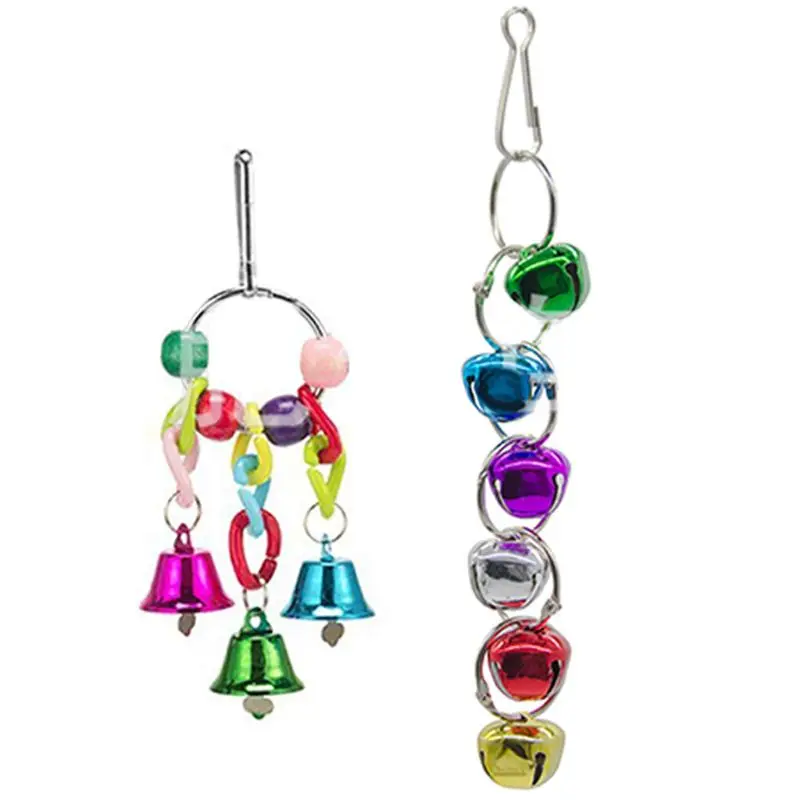 

8 Packs Bird Hanging Swing Shredding Chewing Perches Toys Parrot Hammock Bell Dropshipping