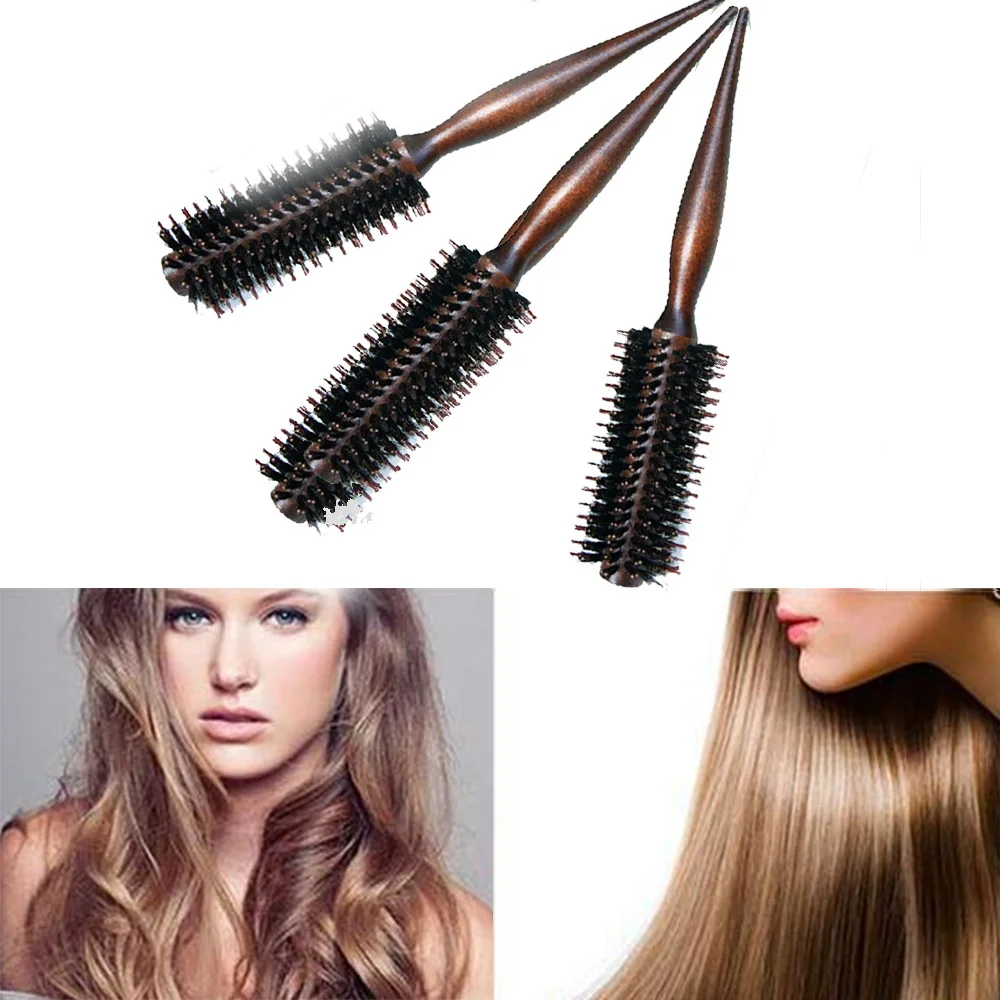 Портативная расческа для волос круглая Антистатическая кудрявая щетка