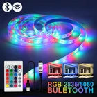 Светодиодная лента RGB 5 В, светодиодное освещение, подсветка для телевизора, Bluetooth, ИК, неоновая лента для освещения, Диодная лента SMD2835, Гибкая полоса, 3 клавиши