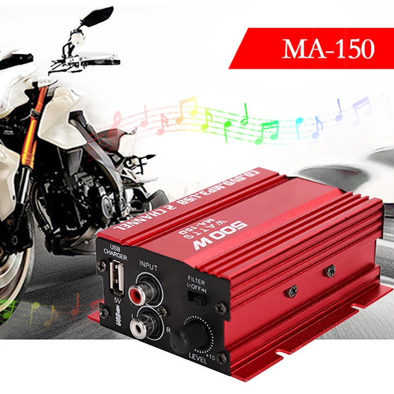 12 В постоянного тока мини Hi-Fi 500 Вт 2-канальный стерео аудио усилитель для