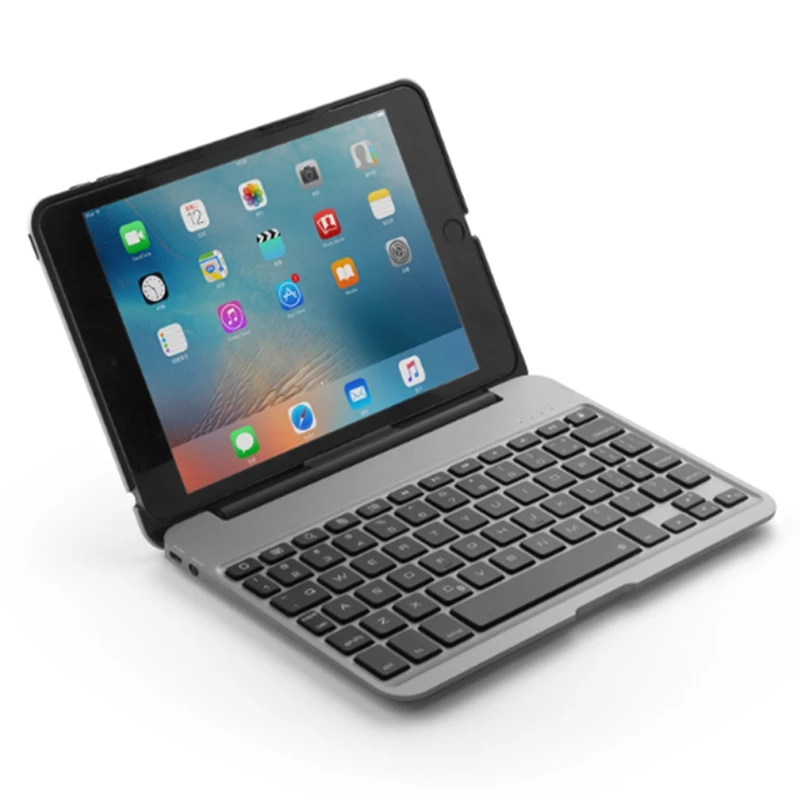 F04 цветная клавиатура с подсветкой Bluetooth для iPad Mini 4 чехол из алюминиевого