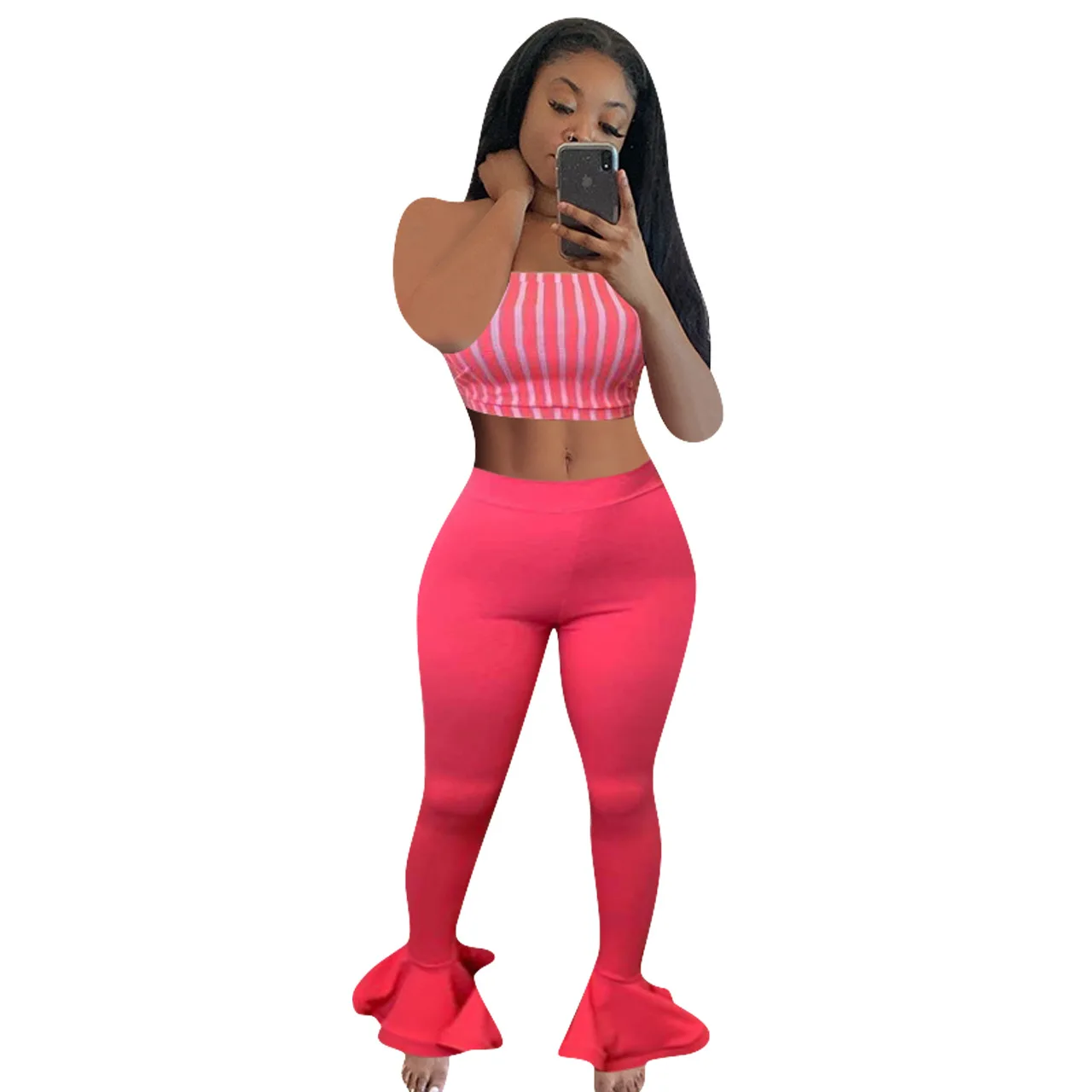 Повседневный женский спортивный костюм из двух предметов для спортзала