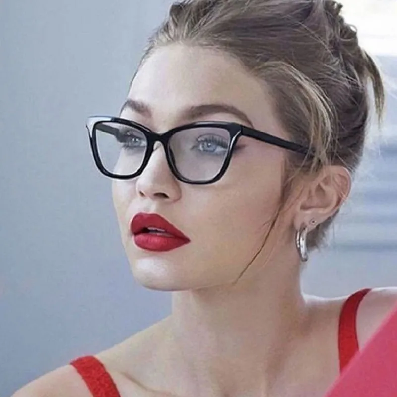 Женские оправы кошачий глаз Ретро стиль женская оправа прозрачные линзы для