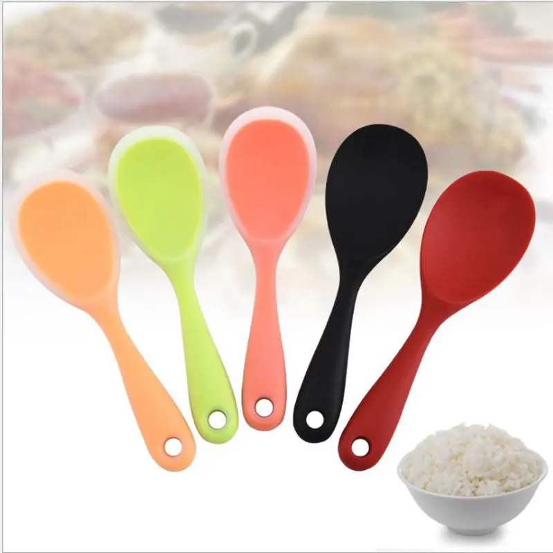 

Silica Gel Rice Spoon Semi Permeable Integrated Non-Sticky Rice Spoon Kitchen Tools Cooker Cooking Utensils