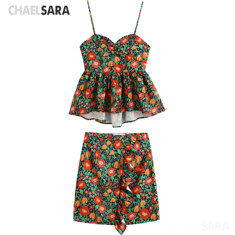 Весна лето 2020 сексуальный комплект из двух предметов с v образным вырезом без