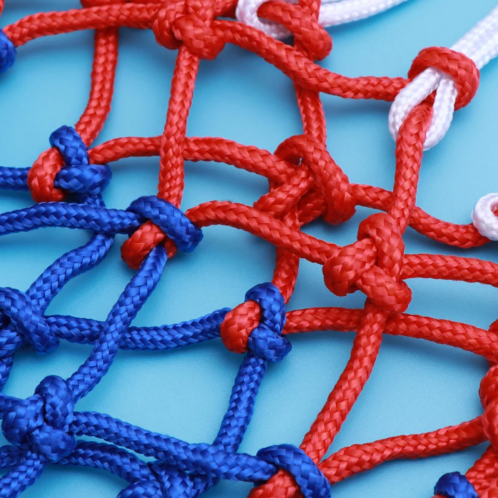 

2pcs Basketball Net Standard Strong and Durable Braided Multicolor Basketball Net for Basketball Game