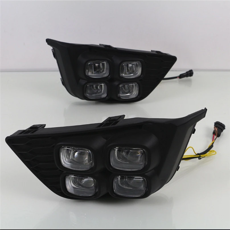 Автомобильный мигающий 2 шт. LED для Honda fit jazz 2014 2015 2016 DRL дневные ходовые огни