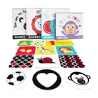 Детские игрушки Монтессори, черно-белые красные флеш-карты, высокая контрастность цвета, мотивация, Визуальная стимуляция, Обучающие карточки, 0-3 месяца