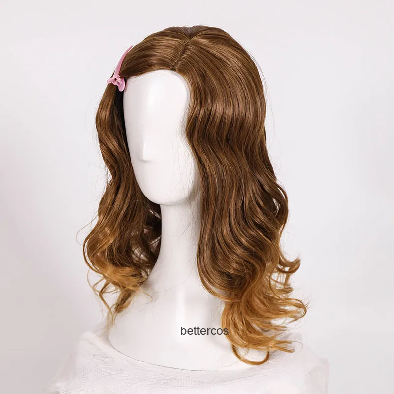 Женский парик для косплея Гермионе Жан Granger коричневые вьющиеся парики с боковым