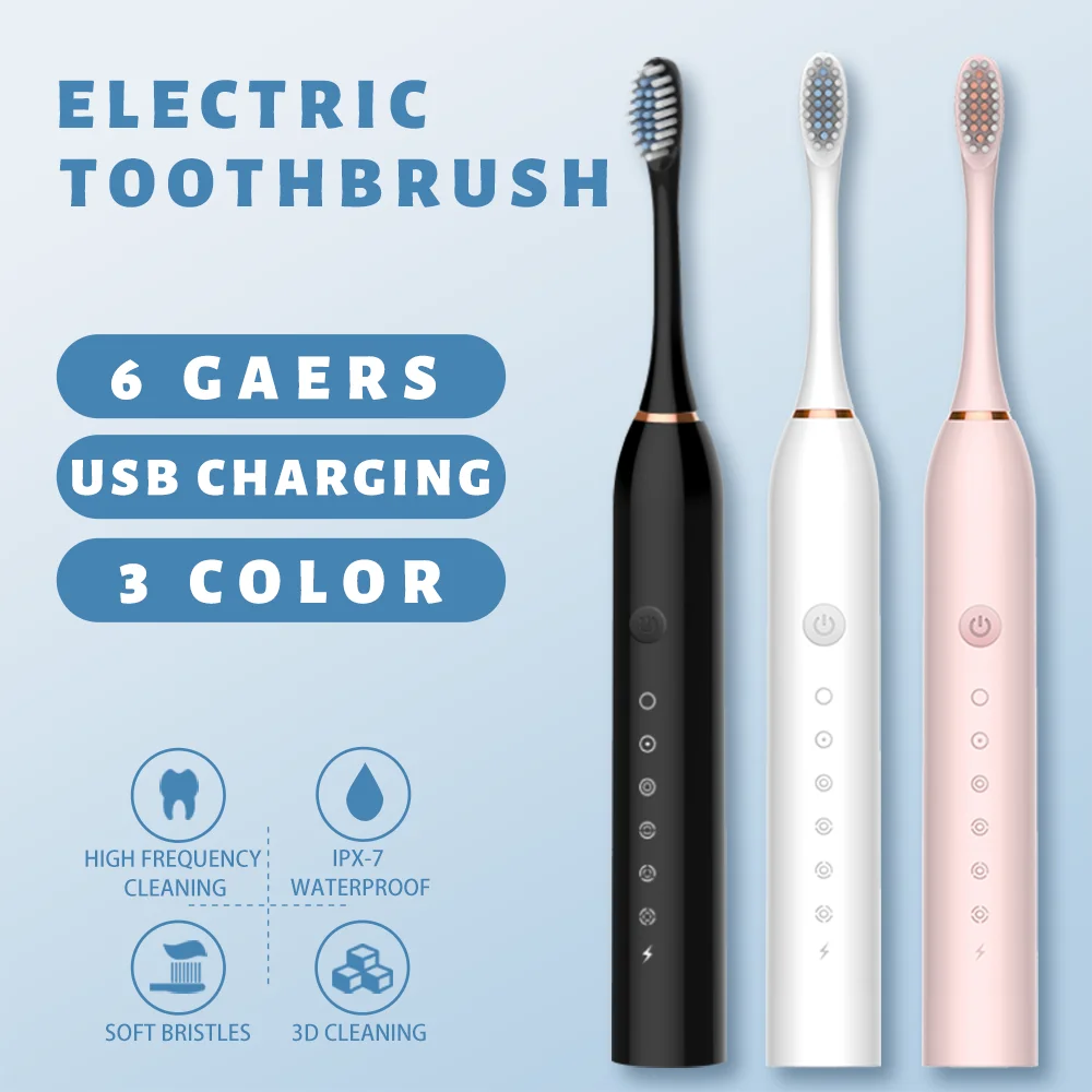 2021 X3 Powerful Sonic Electric Toothbrush USB Rechargeable Tooth Brush Adult Electronic Washable Whitening Relax Teeth Brush