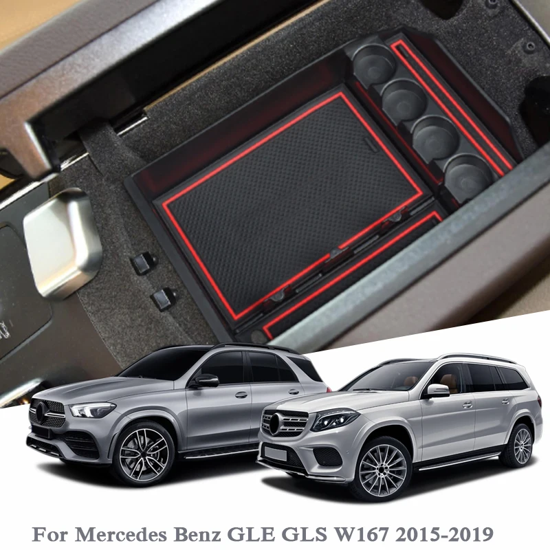 Для Mercedes Benz GLE GLS W167- Тюнинг машины с левым рулем Автомобильная Центральная консоль подлокотник ящик для хранения покрытие для интерьера