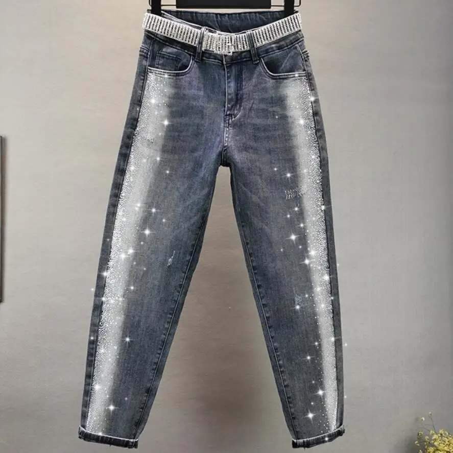 2020 весенние женские джинсы с высокой талией новые модные популярные свободные