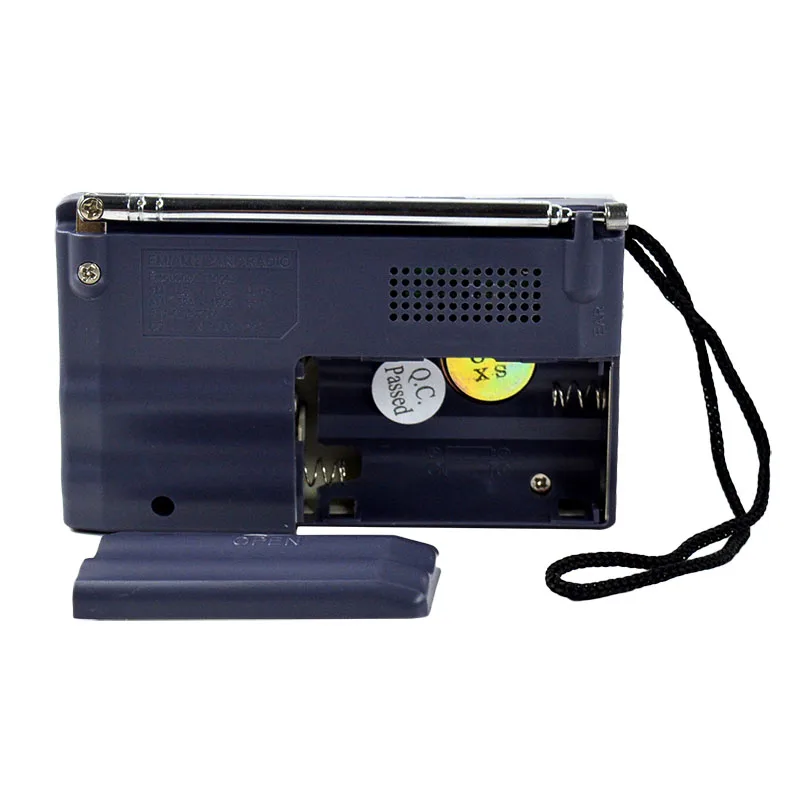 

BC-R22 Mini Radio Portable AM FM Telescopic Antenna Pocket Radio World Receiver Speaker Battery Powered