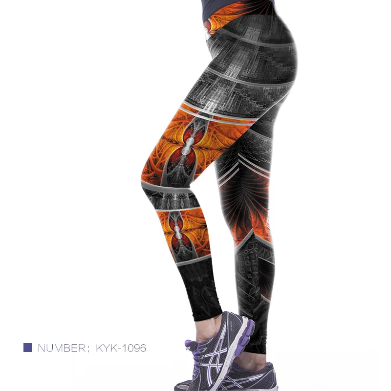 

New 3D Digital Printing Yoga Pants Women High Waist Hip Fitness Leggings Women Sports Yoga Pants