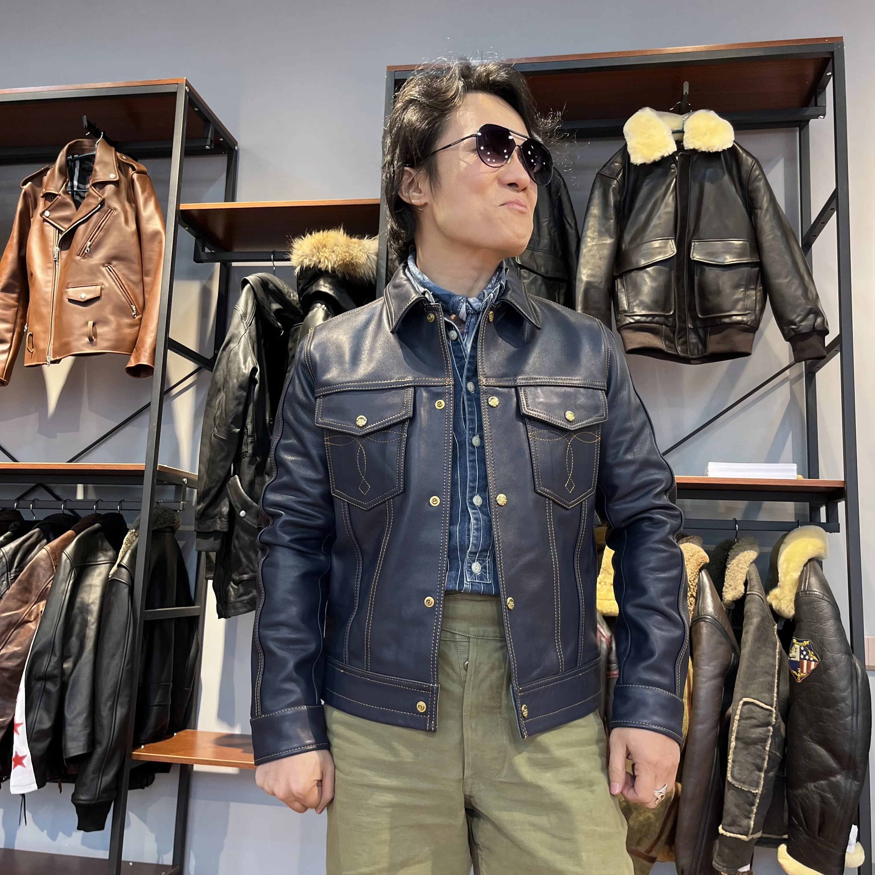 

CDJ-59 Cidu Asian Size Super Top Quality Heavy Genuine Argentine Cow Leather Slim Classic Cowhide Stylish Rider LVS507 Jacket