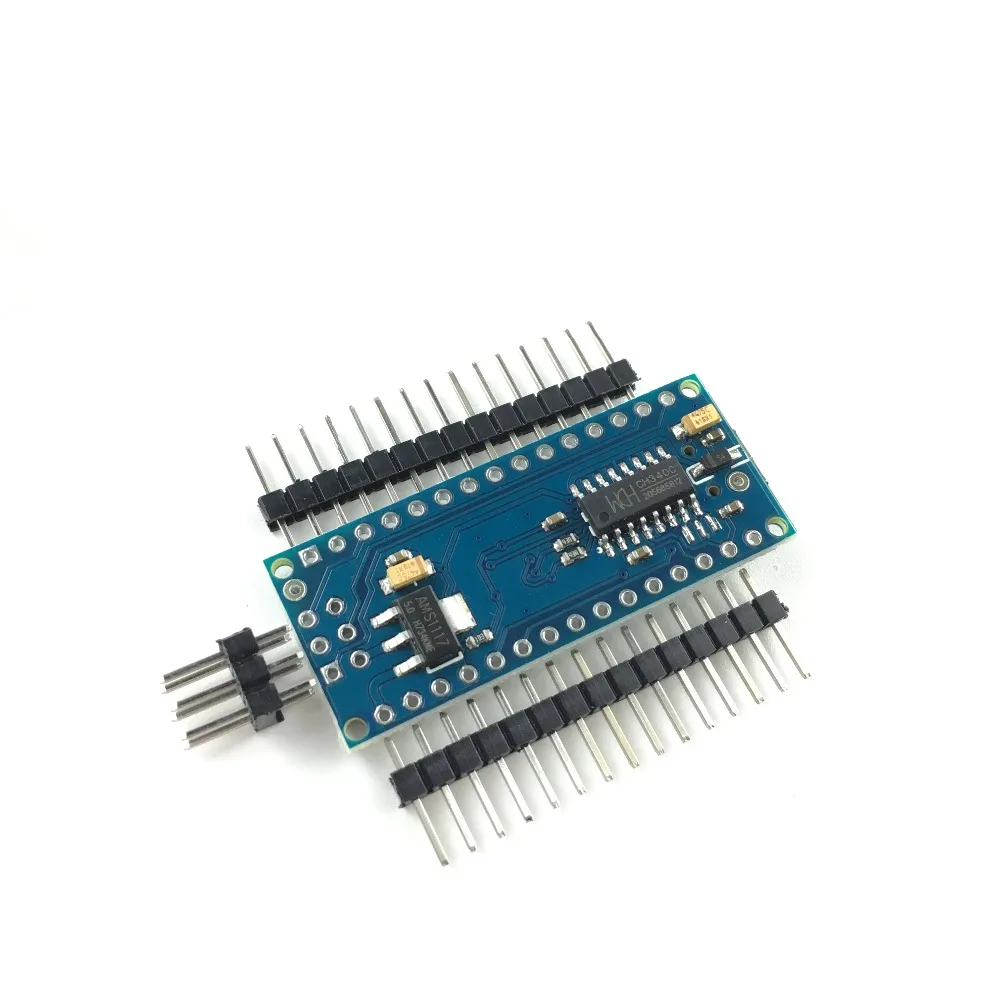 100 шт./лот Nano Atmega168 контроллер совместим с arduino nano Atmega168P CH340 CH340C Замена CH340G USB драйвер без кабеля