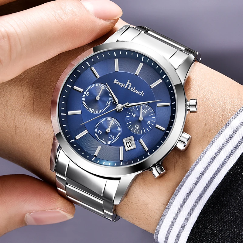 Часы наручные мужские кварцевые брендовые Роскошные повседневные